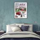 Car with Christmas Tree Oil Paint By Numbers for Adults Children Hand Painted