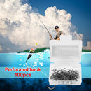 100pcs/box High Carbon Steel Fishhooks Barbed Hooks High Efficiency (4)