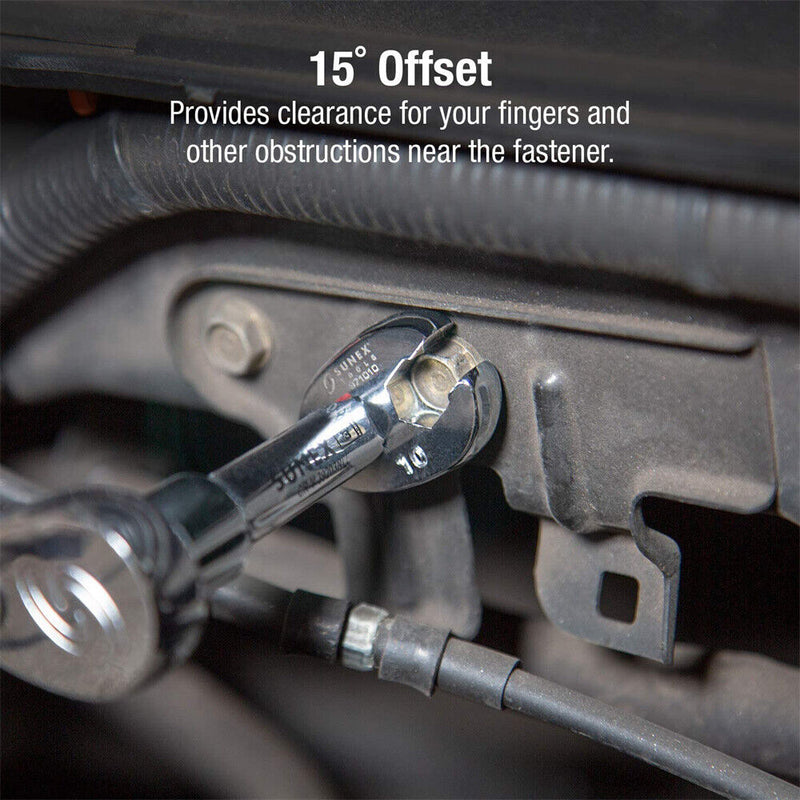 Crow Foot Crowsfeet Wrench Spanner Set 3/8 Drive 10mm - 22mm on Storage Rail