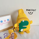 Kids Chest Bag Cute Fanny Cartoon Cross-body Money Pouch (Yellow Dinosaur)
