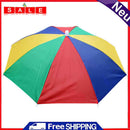Folding Adjustable Umbrella Hat Outdoor Camping Fishing Hiking Sun Shade Cap