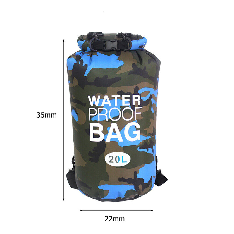 Outdoor Dry Bag Swimming Waterproof Sack for Boating Raft (20L Light Blue) Newly