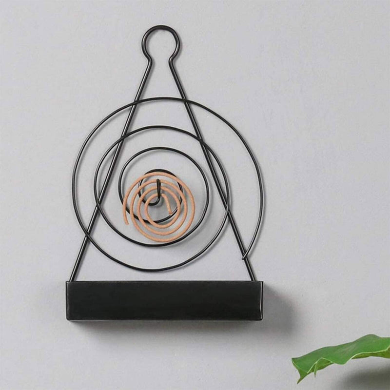Mosquito Coil Holder - Iron Nordic Hanging Incense Burner Holder - Black Newly
