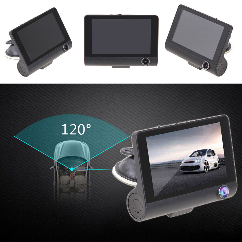 Driving Recorder3 Lens Front and Rear Monitoring High-Definition Dual 1080p-1416