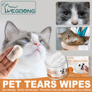 60pcs/set Eye Tear Cleaning Grooming Tools Non-woven Wipes Towel Pet Accessories