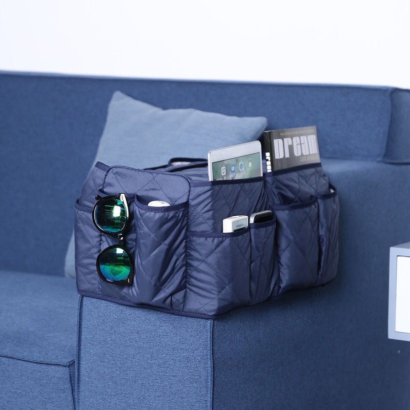 Armchair Caddy Sofa Armrest Organizer with 14 Pockets Storage for Magazine