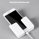 Wall Mounted Mobile Phone Charging Organizer Storage Box Stand Rack (White)