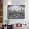 Canvas Paint By Numbers City Tower Oil Hand Painted Drawing Kit Home Decor