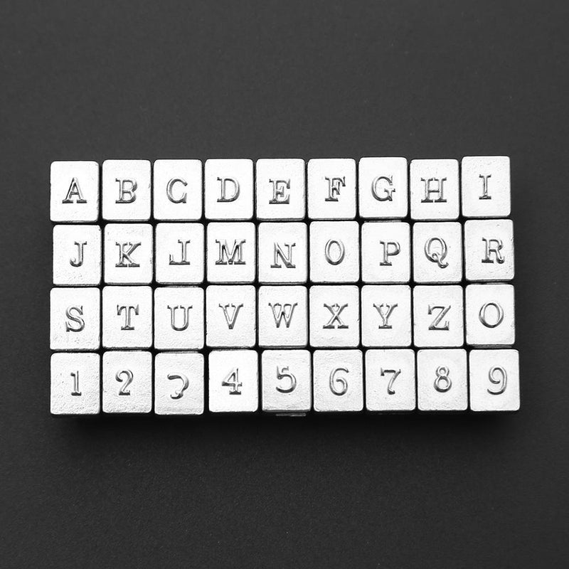 36pcs Steel Punch Alphabet Letter Number Stamper Set Leather Tool (3.5mm) Newly