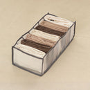 Cloth Drawer Organizer - 7-Grid Pants Storage Dividers for Jeans (Grey L) Newly