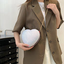 Elegant Sequins Heart-shaped Messenger Bag Shiny Glitter Ladies Purse Handbags