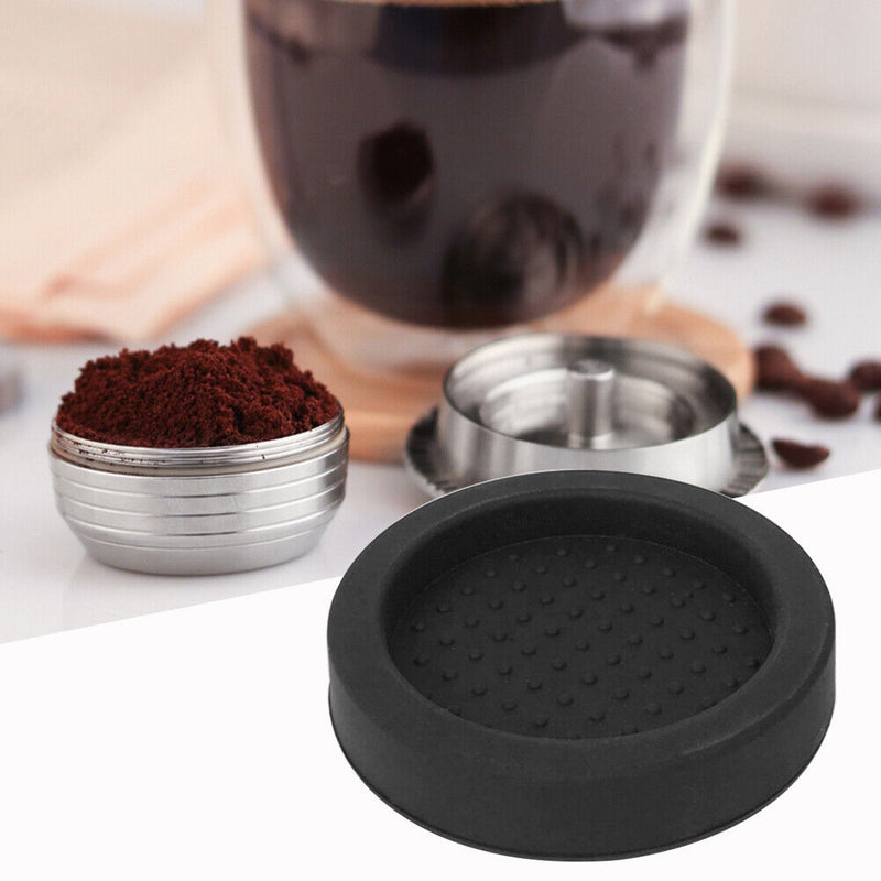 Non-slip Coffee Tamper Pad Silicone Coffee Powder Hammer Press Mat (Black) Newly
