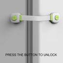 Plastic Safe Drawer Lock Green Anti-pinch Baby Protective Lock Catch (2pcs)