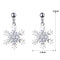 Xmas Gift Diamond Christmas Dangle Drop Rhinestone Zircon Snowflake Earrings