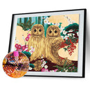 Diamond Painting 5D DIY Owl Full Round Drill Rhinestone Picture for Home