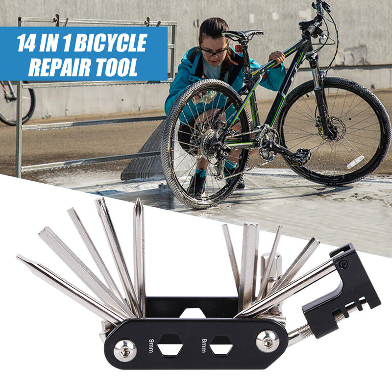 14 in 1 Bicycle Allen Wrench Screwdriver Bike Repair Multi Tools Black