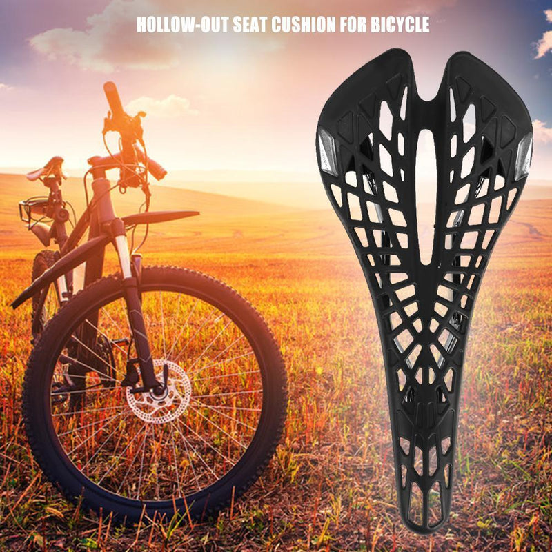 Plastic Bike Hollow Saddle Seat Cushion for Outdoor MTB Cycling (Black) Newly