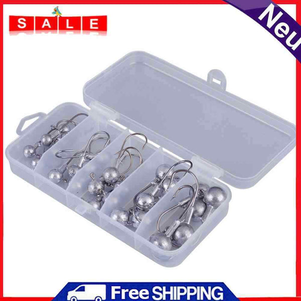 25pcs 3g 5g 7g 10g 14g Lead Jig Head Barbed Hook Jigging Soft Bait Fishing Hook