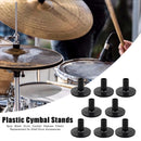 8pcs Black Drum Cymbal Sleeves Plastic Replacement for Shelf Drum Accessories