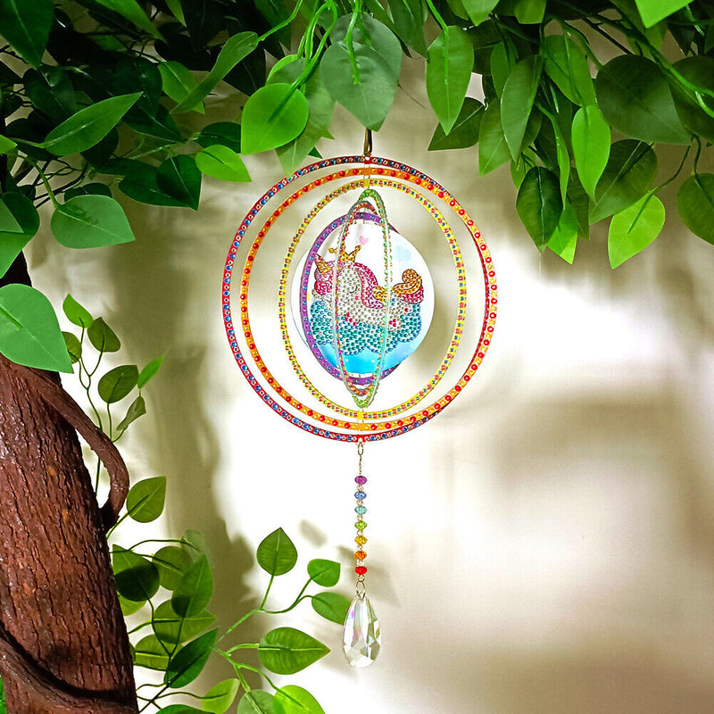DIY Diamond Painting Double-sided Hanging Rotatable Wind Chime (GSP209)