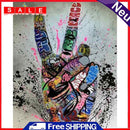 Hand Painted Oil Paint by Numbers DIY Scrawl Hand Drawing Wall Decoration Gift