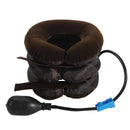 Three-layer Cervical Device Inflatable Health Care Massager Tool (Brown) Newly
