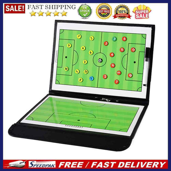 Foldable Soccer Practice Teaching Boards Magnetic Football Coaching Clipboa