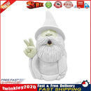 Smoking Gnome Garden Statues Outdoor Dwarf Ornaments Sculpture Decor (B) Newly