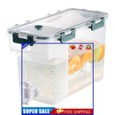 Drink Dispenser Leak-Proof Spigot Clear Storage with Filter Screen ( Green)