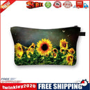Sunflower Printed Hand Hold Travel Storage Cosmetic Bag Toiletry Bag