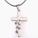 Classic Cross Rings Pendant Necklace Boy Girl Jewelry Unisex
