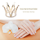 Rhinestones Crown Nail Art Brush Holder Manicure Painting Pens Rest Display