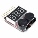 RC Lipo Battery Low Voltage Alarm 1S-8S Buzzer Indicator M5B2 LED Checker E7I7