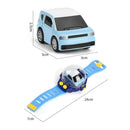 4CH 1/58 Wrist Watch Controlled 5km/h 2.4G RC Small Racing Car (Blue 08)