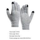 Full Finger Knitted Gloves Men Women Bike Warm Touch Screen Mittens (Grey) Newly
