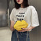 Lips Women PVC Handbags Chain Messenger Bags Shoulder Party Clutch (Yellow)