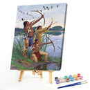 Tribal People Frameless Oil Paint by Numbers Kit Handpainted Canvas Picture
