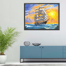 11CT Full Cross Stitch Smooth Sailing Stamped DIY Cotton Thread Print Needlework