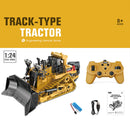 1/24 9CH RC Excavator Bulldozer Toys Electric Crawler Car with Light Music Newly