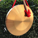 15.5cm Hand Gong Brass Copper Cymbals with Stick Traditional Chinese Folk Music