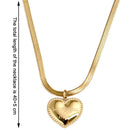 Fashion Choker Women Titanium Steel Pendant Stainless Steel Love Heart Necklace