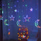 #A 138LED Solar Moon Star Lights 8 Modes Window Curtain Ramadan Home Party Light