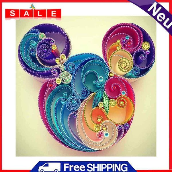 5D DIY Part Drill Special Shape Mouse Rhinestone Diamond Drawing for Bedroom