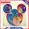 5D DIY Part Drill Special Shape Mouse Rhinestone Diamond Drawing for Bedroom