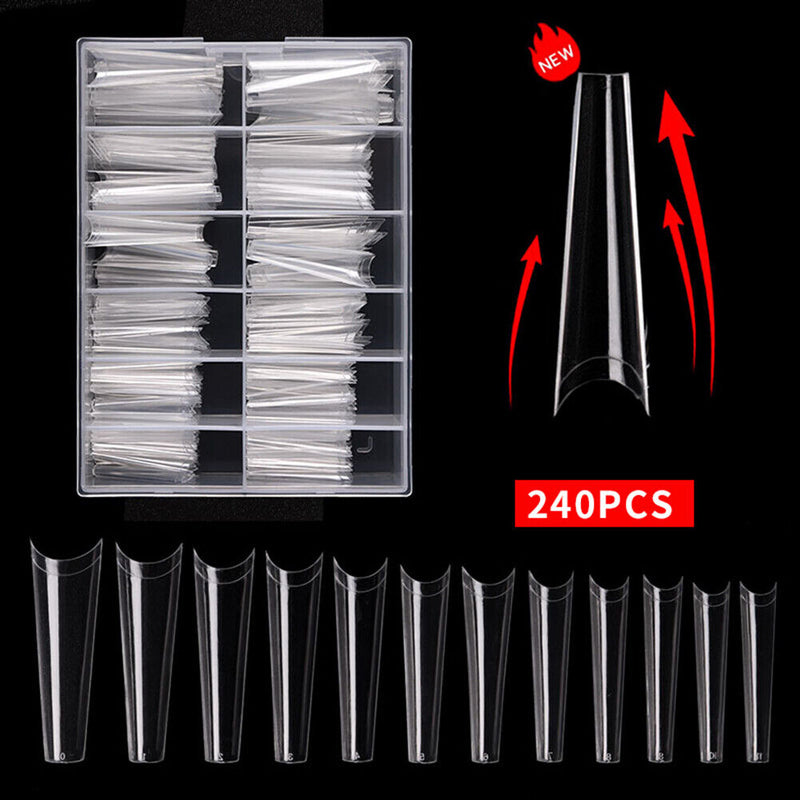 240pcs/Box Full Cover False Nails Manicuring Tip Artificial Nail Art Decorati