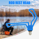 M3/8 Fishing Rod Rest Gripper Head Carp Fish Pole Holder Support (Blue) Newly