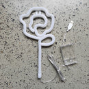 LED Neon Light Rose USB Battery Christmas Wedding Party Decor Lamp (Red B) Newly