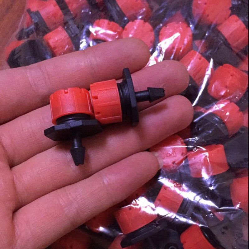 100pcs/Lot Head 1/4 '' Hose Garden Irrigation Micro Material Flow