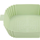 Square Cake Pan Non-stick Disk Air Fryers Tray for Home Kitchen Tool (Green)