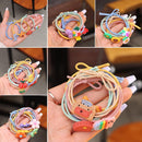 Hair Ponytail Holders Dinosaur Hair Ties Elastic Rubber Bands Flower Hair Rope